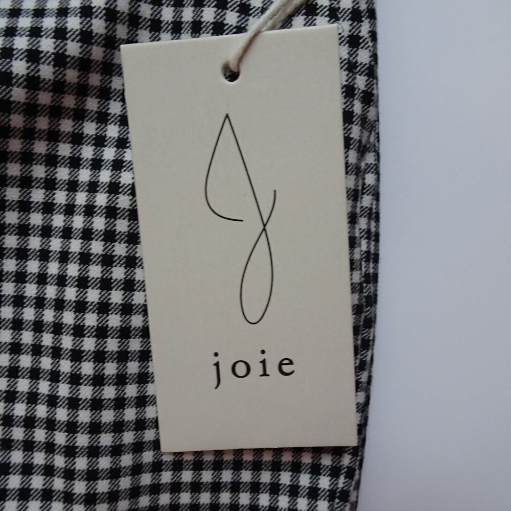 NWT JOIE Belted Gingham Pants Trousers High Waist Fashion Career Designer 4 - Picture 9 of 12